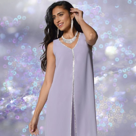Elegant silky knit cocktail dress with flattering